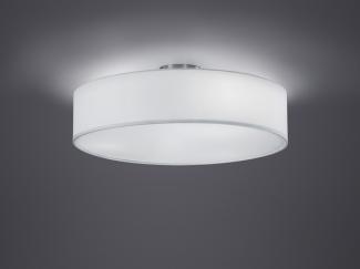 TRIO Leuchten LED Deckenleuchte, LED wechselbar, Warmweiß, Designklassiker Deckenbeleuchtung mit Stoff Lampenschirm Weiß, Ø 50cm