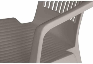 PROGARDEN Vega SET 4 x Stapelsessel weiß