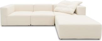 DOMO. collection Ecksofa 800013, Couch in L-Form, rechteckig mit gepolsterte Rückenlehne, Modul-Element, Sofa, Polsterecke, Eckcouch, Polsterganitur 301 x 193 x 69 (BxTxH), natur
