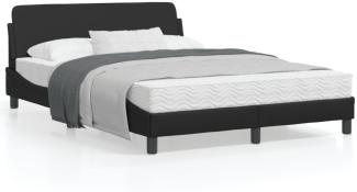 vidaXL Bettgestell "Dover" Schwarz 140x200 cm Kunstleder 373198