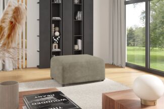 Polsterhocker Designerhocker Hocker MEGAN in Stoff Poso Beige