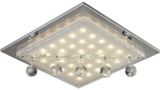 LED Deckenleuchte mit eleganten Kristallen