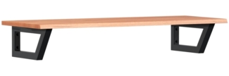 vidaXL Waschtischplatte mit Halterung Stahl und Massivholz Eiche 3302571