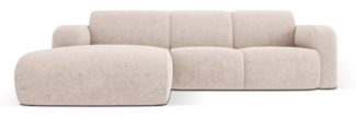 Micadoni Boucle Ecksofa Molino 4-Sitzer Links Chenille Beige