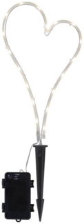 MARELIDA LED Dekolicht LED Herz für Außen Grabherz Dekoherz H: 39cm 18LED Batterie Timer, LED Classic, warmweiß (2100K bis 3000K)