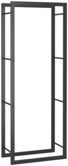 vidaXL Brennholzregal Mattschwarz 50x28x132 cm Stahl 350306