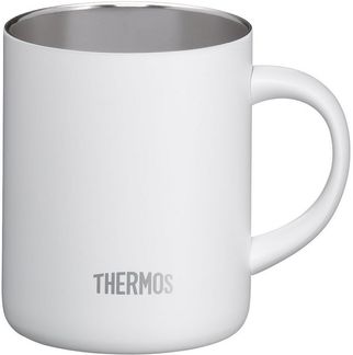 THERMOS 'Longlife Mug' Isoliertrinkbecher, Edelstahl, weiß, 350 ml