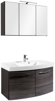 welltime Badmöbel-Set Florida, (2-St), Waschplatz Breite 100 cm und Spiegelschrank