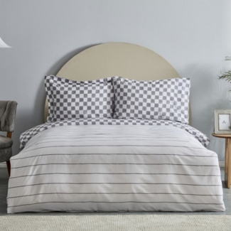 Karaca Bettwäsche Karaca Home Cordova Doppelbettbezug Set 100% Baumwolle Anthrazit