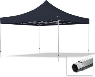 4x4 m Faltpavillon, PROFESSIONAL Alu 40mm, feuersicher, schwarz