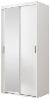 Schwebetürenschrank mit Spiegel Olasio 100 (Farbe: Weiß)