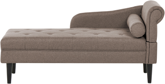 Rechtsseitige Chaiselongue YVOIRE Stoff Taupe