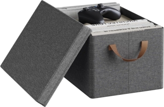 Woltu Aufbewahrungsbox (1 St, Set), mit Deckel, mit Griffen, faltbare Box für Kleidung Spielzeug