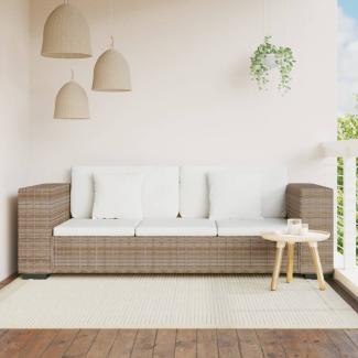 vidaXL 3-Sitzer Sofa Echtes Rattan 243246