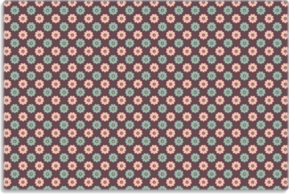 Wallario Frühstücksbrett Muster mit grünen und rosa-farbenen Blüten, (inkl. rutschfester Gummifüße 4mm, 1-St), 20x30cm
