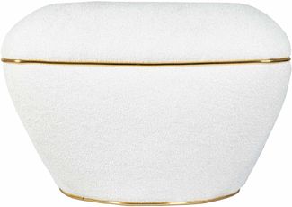 Hocker Contessa 135 Weiß / Gold