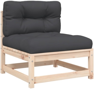 vidaXL Gartensofa ohne Armlehnen mit Kissen Massivholz Kiefer 838077