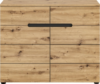 furnling Kommode Sideboard Cano, mit 2 Türen, 4 Fächer, 2 Schubladen, natur, Garderobenmöbel, Flurmöbel