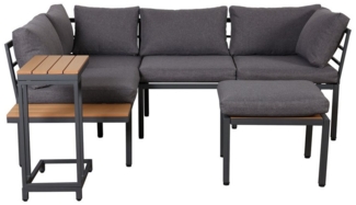 Odikalo Gartenlounge-Set Gartenmöbel Set Beistelltisch Couchtisch kann Fußhocker verwendet