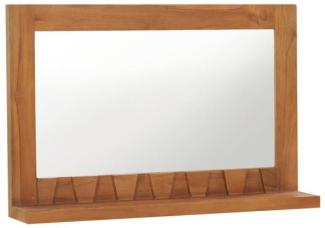 vidaXL Wandspiegel mit Regal 60×12×40 cm Teak Massivholz 289071