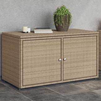 vidaXL Gartenschrank Beige 110x55x60,5 cm Poly Rattan 365570