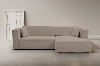 WERK2 Ecksofa Atlanta, moderne Designsprache, Stellmaße 280x147 cm, L-Form, Kedernaht, Design Ecksofa mit hohem Komfort, Schlaffunktion & Bettkasten