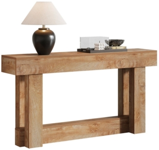 Tribesigns Konsolentisch 160 cm Holz Konsolentisch, 2-stöckiger schmaler langer Eingangstisch