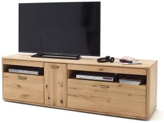 Wohnzimmer TV-Lowboard ROSARIO-05 aus massiver Balkeneiche Bianco - B/H/T: 186/58/50cm