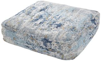 riess-ambiente Bodenkissen XL ABSTRAKT 70cm blau / beige, Sitzkissen · florales Muster · Maritim