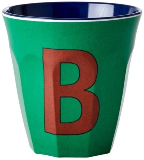 Rice Two Tone Forest Green Melamin Becher Buchstabe B