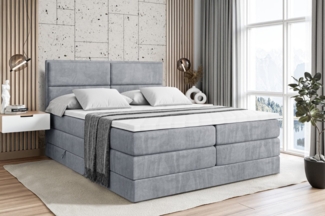 ALTDECOR Boxspringbett AURA KING (Multipocket-Matratze H4, H3 Matratze Bonellfederung, Topper, Kopfteil)