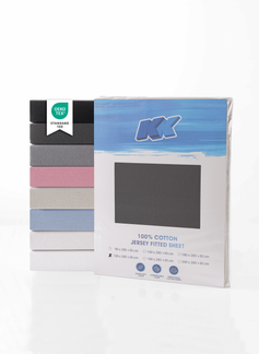 Jersey Spannbettlaken Baumwolle 100x200+30 cm, diverse Farben Anthrazit