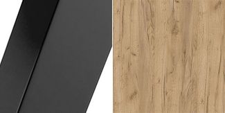 Feldmann-Wohnen Esstisch Borte (wählbar aus 16 verschiedenen Tischplatten- und 3 Gestellfarben, 1-St, pulverbeschichtetes Gestell, besonders attraktiv, schlicht elegant), 100 / 138x100x76cm ausziehbar mittels Erweiterungsstück