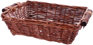 Schale mit Holzgriffen Deko Aufbewahrung Obstschale Tisch Korb 40cm