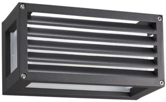 Heitronic Nr. 500614-HE Outdoor Wandleuchte Sevilla mit Lamellen anthrazit E27 IP65