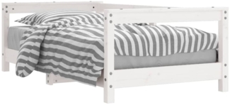 vidaXL Kinderbett Weiß 70x140 cm Massivholz Kiefer 834397