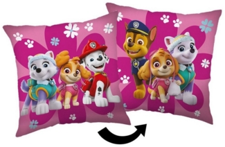 PAW PATROL Dekokissen Paw Patrol Flowers Kissenbezug 40x40 cm – Dekokissenhülle