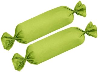 BettwarenShop Single Jersey Kissenbezug Ulm 2er Pack|15x40 cm für Nackenrollen| apfel