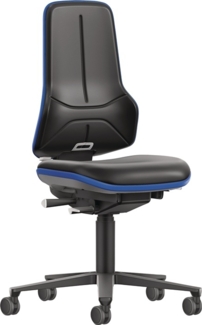 Arbeitsdrehstuhl Rl. Kunstlederpolster schwarz blau 470-640mm BIMOS ""