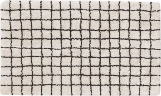 benuta Badematte Wavu, Höhe 6 mm, Baumwolle, rechteckig, 100% Baumwolle, handgeknüpft, Abstrakt, Minimalistisch, Badezimmer