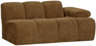 Modulsofa Mojo Flachcord 1,5er Arm-Rechts, Honiggelb