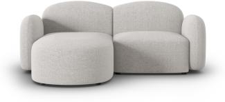 Micadoni Ecksofa Blair 3-Sitzer Links Chenille Silber Melange