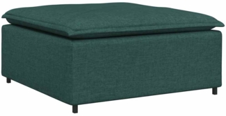 vidaXL Modulares Sofa-Fußhocker-Modul Dunkelgrün 100 x 100 x 48 cm 4104481