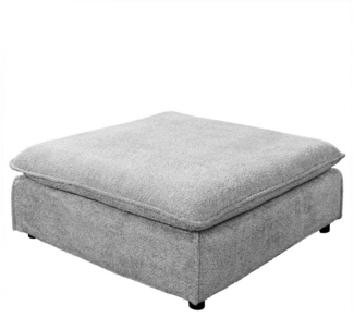 riess-ambiente Fußhocker HEAVEN 100cm grau · Hussensofa inkl. Kissen und abnehmbaren Bezug (Einzelartikel, 1 St), Wohnzimmer-Hocker · Bouclé-Bezug · Federkern-Polsterung · Landhausstil