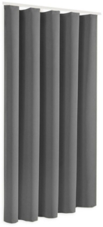 Clever-Kauf-24 Verdunkelungsvorhang Verdunkelungsvorhang Thermovorhang Sopran grau, Kräuselband (1 St), verdunkelnd