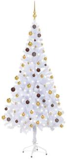 vidaXL Künstlicher Weihnachtsbaum Beleuchtung Kugeln 180cm 620 Zweige 3077494