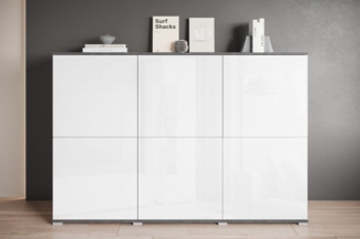 INOSIGN Highboard Kenia, moderne grifflose Hochkommode mit 6 Türen, Breite 180 cm (1 St), Push-to-Open-Fronten, höhenverstellbaren Einlegeböden