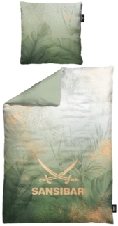 Sansibar Sylt Bettwäsche Sansibar "Jungle", 100% Baumwoll-Satin, exotisches Design Leo Print, Baumwolle, 2 teilig, hochwertig, hautfreundlich, pflegeleicht, zeitlos elegant