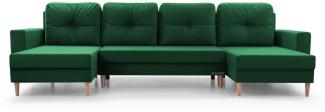 MOEBLO Wohnlandschaft CARL U, Ecksofa U-Form mit Schlaffunktion Eckcouch mit Bettkasten Sofa Couch Polsterecke U-Sofa - 300x142x90 cm, mit Relaxfunktion