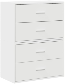 vidaXL Schränke mit 2 Schubladen 2 Stk. Weiß 60x31x40 cm Holzwerkstoff 858822